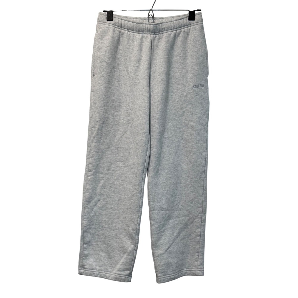 Aritzia Sweatfleece Mega Fit Wide Leg Sweatpants Heather Grey XS Short
